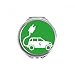 Plug Energy Vehicles Protect Environment Hand Compact Mirror Round Portable Pocket Glass