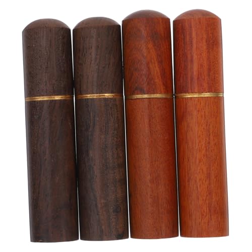 BELLIFFY 4Pcs Wooden Needle Box Lightweight and Portable Safety Needle Case for Easy Threading Chic Design for Daily Use and Craft Accessories