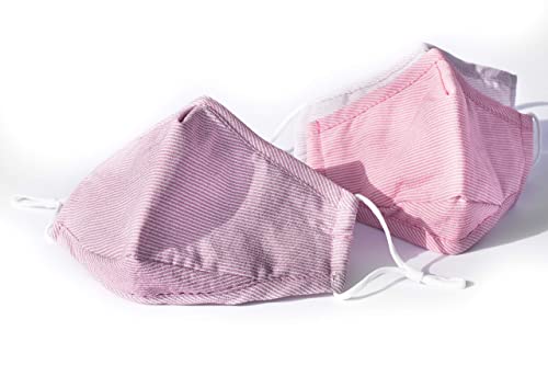 Habac Studio Pack of 3 Face Masks + 6 PCS PM 2.5 FILTERS Face Mask Cover Bandana Balaclavas Face Masks Washable UK Reusable Face Mask Black Face Masks Nose Wire Unisex. UK Seller (Pink) - Image 4