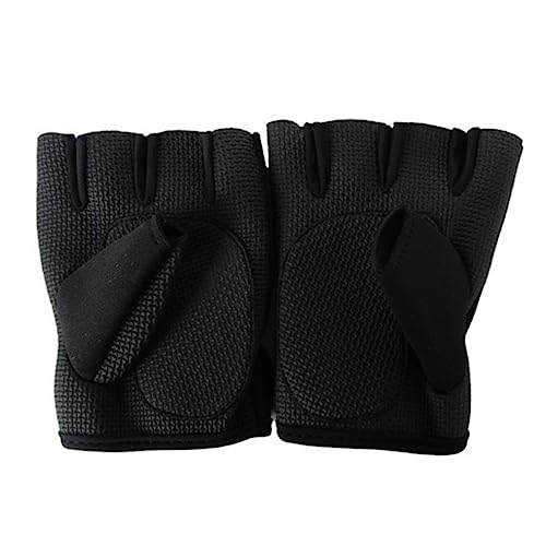 POPETPOP Outdoor Half Finger Cycling Gloves Antiskid Breathable Fitness Gloves for Weightlifting Gym and Sports XL Black for Cycling and Training Activities