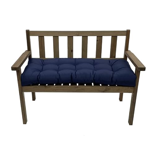 Waterproof Indoor/Outdoor Bench Cushion, Swing Cushion, Thicken Patio Bench Rocking Seat Pad for Lounger Garden Patio Lounger Bench,Wicker Loveseat Settee (Navy)