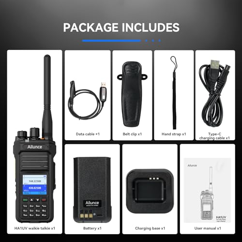 Retevis Ailunce HA1UV Ham Radio, IP67 Waterproof, Long Range Dual Band Handheld Two Way Radio for Beginners, with NOAA Weather Alert & SOS, 2800mAh USB C Charging, Chirp, for Outdoor Emergency by Retevis - Image 7