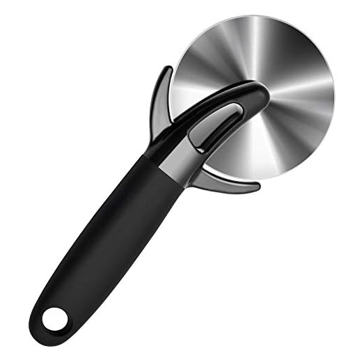 Haoridul Pizza Cutter Wheel, Quality Stainless Steel Pizza Wheel, Super Sharp Pizzar Slicer with Non Slip Handle and Protective Cove, Food Grade Kitchen Tool - Dishwasher Safe - 3.5 inch