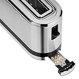 WMF Küchenminis Langschlitz-Toaster, integrierter Brötchenwärmer, cromargan matt, silber - 6