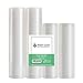 Nutri-Lock Vacuum Sealer Bags. 4 Rolls 11"x25' and 8"x25' Commercial Grade Bag Rolls. Works with FoodSaver and Sous Vide. Fits Inside Sealer Machine.