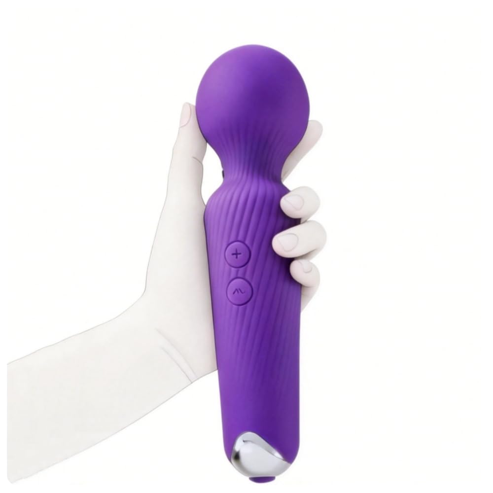 Wand Massager Vibrator for Women Vibrating Wand Sex Toy with 6 Vibrations Soft Silicone Adult Sex Toys for