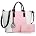 1-pink/White + Matching Wallet
