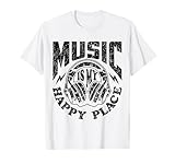 Music Is My Happy Place, Instrument de musique, Musicien drôle 1 T-Shirt...