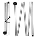 Telescoping Tarp Poles Awning Poles 78.7 Inch Inch Total 10 Sections Tent Pole Aluminum Alloy Adjustable Tarp Poles Non-Slip Lightweight Beach Tent Poles for Camping Hiking Outdoor Sport Activities