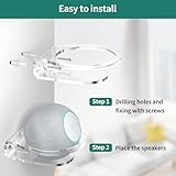HomeMount Wall Mount Holder for Dot 4th/5th Gen, Dot Max & HomePod Mini, Transparent Acrylic Speaker Bracket with Protective Guard, Saves Desk Space & Keeps Your Room Neat (Dot Max-1 pack) - Image 8