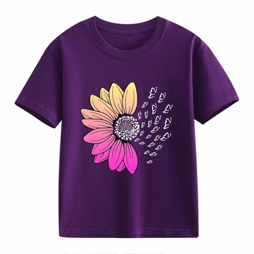 Kids Girls T Shirts Sunflower Graphic Vintage Tees Short Sleeve Casual Travel Crew Neck Cotton Loose Fit2