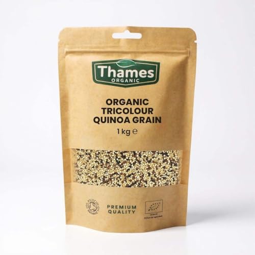 Thames Organic Organic Tricolour Quinoa Grain - Nutritious Blend, Versatile & Vibrant for Any Meal 1kg