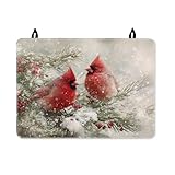 Cardinal - Cubierta superior para estufa eléctrica, cubierta de superficie de poliuretano rojo invierno natural pino baya invierno para parte superior de cristal, decoración eléctrica del hogar y