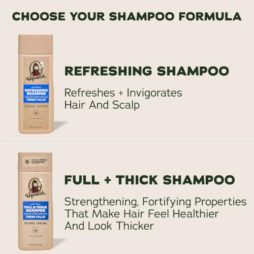 Dr. Squatch Full + Thick Men's Shampoo and Conditioner Set - For Fuller, Thicker-Looking Hair - Natural Shampoo and Conditioner for Men - Fresh Falls (11 fl oz, 2-Pack) - image 6