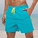 SILKWORLD Men's Swim Trunks Quick Dry Beach Shorts with Pockets, US XL, Sky Blue