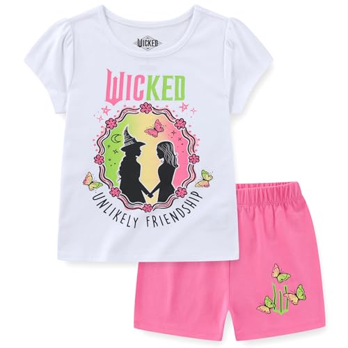 Wicked Girls Short Sleeve T-Shirt and Shorts Set for Big Kids