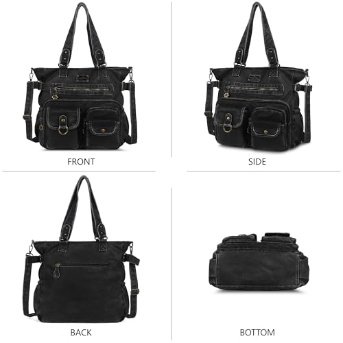 Angelkiss Purses Handbags for Women PU Tote Satchel Bags for Women Pockets Shoulder Bags…4