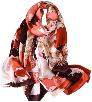Womens 100% Natural Mulberry Silk Scarf Multi-use Scarves for Ladies, Eu14, One size