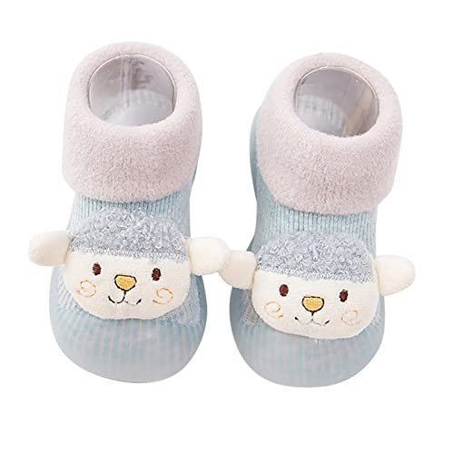 Winter Shoes for Infant Toddler Boys Girls Cartoon Prints Socks Shoes Baby Breathable Mesh Shoes with Rubber Sole