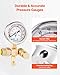VEVOR Hydraulic Nitrogen Accumulator Charging Kit, 0-1420 PSI Nitrogen Fill Kit, Pressure Test System with 1 Pressure Gauge, 1 Gas Hose, 1 Valve Body and 1 CGA580 Adapter for Construction Machinery