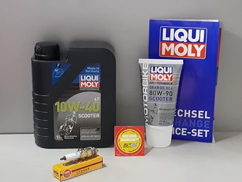 Wartungs Set kompatibel zu Zündapp Bella R 125 - Service Inspektion Zündkerze Öl Kettenpflege