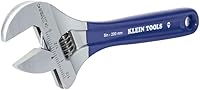 Vista 6 de Klein Tools D509-8 Llave ajustable, llave de transmisión forjada de mandíbula extra ancha con acabado cromado pulido, 8 pulgadas