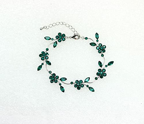 Image of Faship Gorgeous Rhinestone Crystal Floral Necklace Earrings Set