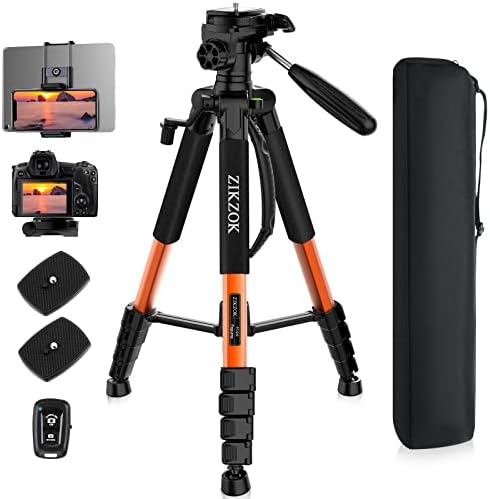 75 inch Travel Camera Tripod, Lightweight Aluminum Video Tripod for DSLR SLR Canon Nikon Sony Olympus DV with Carry Bag