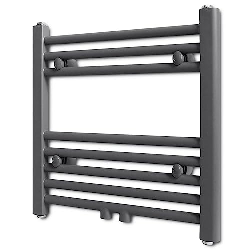 NQJIBUE Toallero de radiador para calefacción central, color gris, 480 x 480 mm