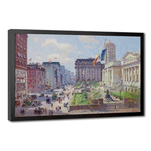 Impression sur toile New York Public Library avec cadre suspendu pour rompre la monotonie