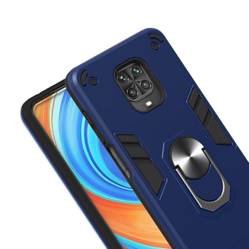 Image of amazon basics Kickstand Mobile Cover (360 Rotating Ring Holder) for Mi Redmi Note 9 Pro /Note 9 Pro Max /Poco M2 Pro (Blue)