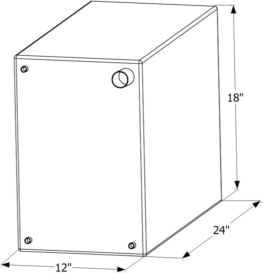 ICON 12454 Fresh Water Tank, WT2454, 24x18x12, 20 Gal., Tank Only