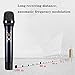 Microphone Wireless Microphone Karaoke Singing Microphone Dual Professional UHF Cardioid Pickup Microphone All-Metal Handheld Microphone, 2 Colors Easy to Connect and use (A Two)
