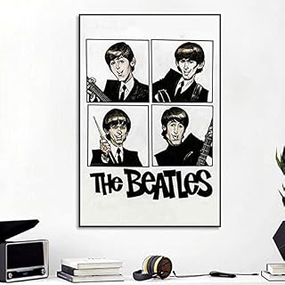 Poster mural The Beatles – 30 x 40 cm – Avec cadre – Décoration murale – Pour salon - Les Beatles, Paul McCartney, John Lennon, RIngo Starr, George Harrison Poster mural The Beatles - 30 x 40 cm - Avec cadre - Décoration murale - Pour salon – Image 3