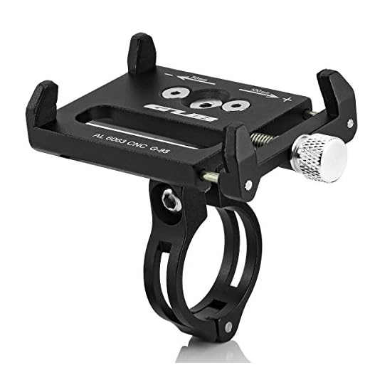GUB Fahrrad Handyhalterung Aluminium Motorrad Scooter Fahrrad e-Bike Universal Handy Halterung Schnellspanner Lenker für Handy Halter drehbar für 4,7-7,2 Zoll Smartphone, Navi