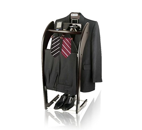 Beautiful Solid Hardwood Executive Clothes Valet Stand Expresso