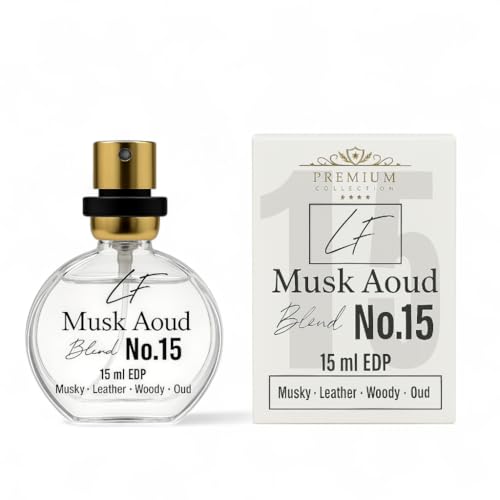 LIVFRAGRANCE Blend No.15 Musk Aoud | 15ml Eau de Parfum | Musk, Oud & Rose Scent | Unisex Luxury Niche Perfume | Bold, Long-Lasting Fragrance for Evening & Signature Wear