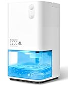 EasyAcc® Dehumidifiers, 40 oz Water Tank, (450sq ft) Quiet Dehumidifiers for RV Bedroom Bathroom Closet Auto Shut off 1200ml Small Dehumidifier with Handle, 7 Lights for Closets Trailer