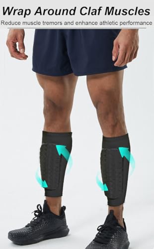 1 Par de Canilleras de Fútbol SUJAYU para Adolescentes y Niños, Protección Anti-Colisión con Almohadillas de Panal, Mangas para Defender las Canillas miniatura 4