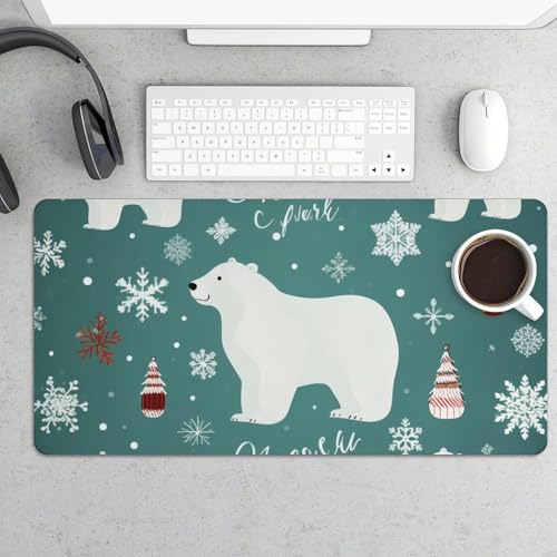 Mouse Pad Protector Polar Bear Navidad 30x60 cm Blanco miniatura 5