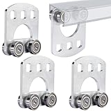 Gedlex 4 Wheels Trolley Assembly Rollers Four Bearing Trolley Assembly Rollers for Unistrut Trolley 1-5/8