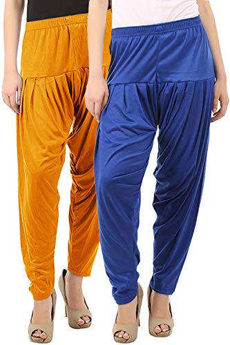 Image of Buy That Trendz Womens Patiala Pants Combo Pack of 2 Viscose Dhoti Patiyala Salwar Harem Bottoms Pants