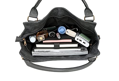 Image of Women Tote Bag Handbags PU Leather Fashion Hobo Shoulder Bags with Adjustable Shoulder Strap