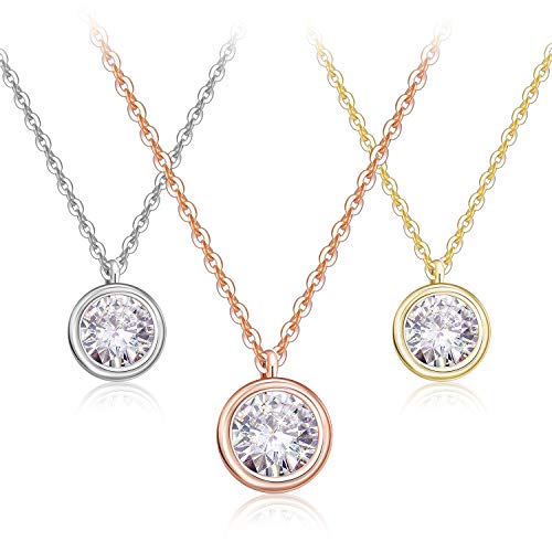 ZHULERY Crystal Heart Necklaces 925 Sterling Silver Key to Your Heart Pendant Necklace Swarovski Elements Fashion Women Jewelry for Girls Birthday
