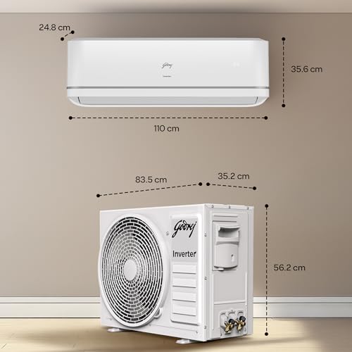Image of Godrej 1.6 Ton 5 (5 Years Comprehensive Warranty) Plasma Shield Technology, 5-In-1 Convertible Cooling, Inverter Split AC (Copper, 2025 Model, AC 1.6T SIC 19STC5 PZQ IOT, White)