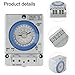 Mechanical Timer TB388, 24-Hour Control Switch with 96 Program Settings, 110-230VAC for Relay Timer for Household Appliance and Industrial Equipment, 300-Hour Power Outage Compensation（12VAC/DC）