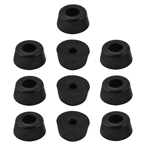uxcell 10pcs Rubber Feet Round Bumper Furniture Table Printer Chopping Board Speaker Floor Protector Cabinet Leg Pads, D17x15xH8mm