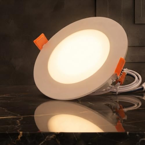 Image of Instapower Aluminium Recessed Ceiling Light Ultra Slim Round LED Downlight 2-Year Warranty (Warm White-18W)