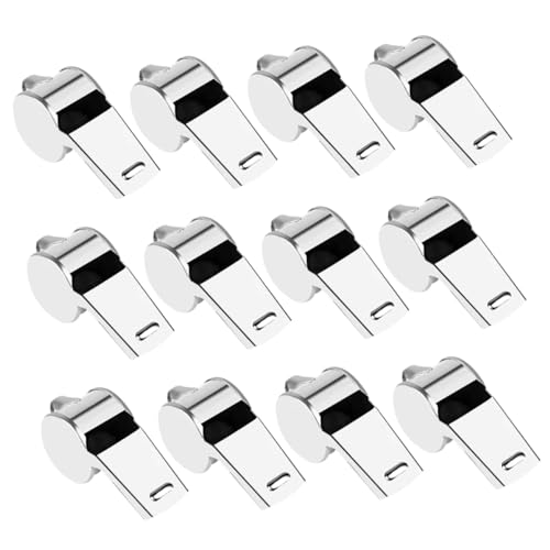 Garneck Loud Metal Whistle Stainless Steel Whistle Lanyard for Sports Emergency Survival