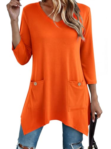 Image of Bulotus Womens Sweaters 2025 Winter Cowl Neck Long Asymmetrical Tunic Sweaters for Leggings Holiday Vacation Tops